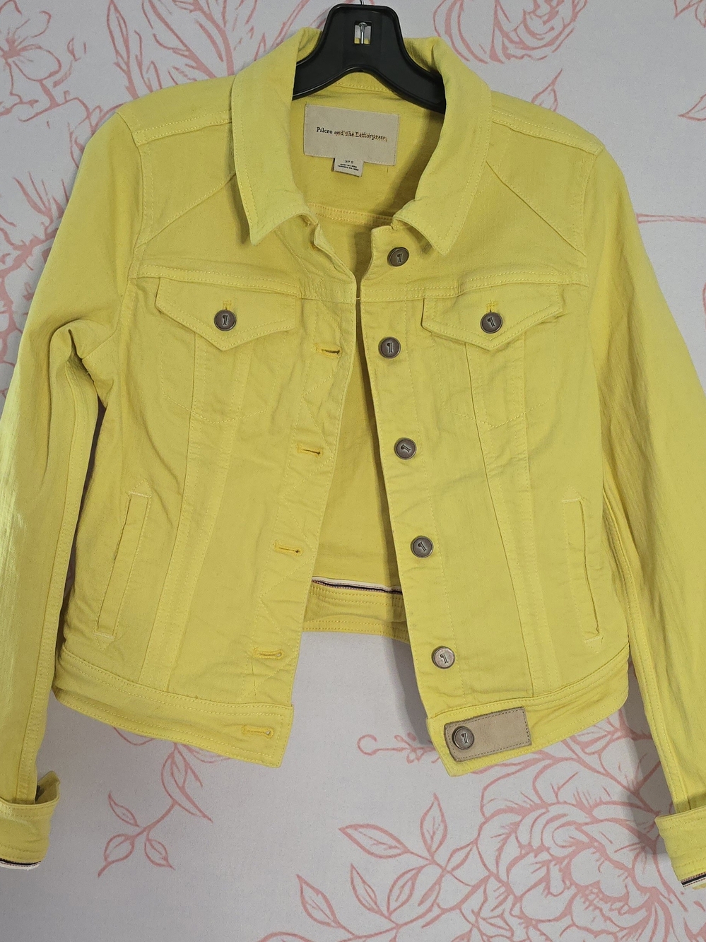 Pilcro and the Letterpress Yellow Denim Jacket